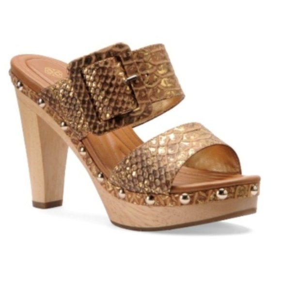 Isola Shoes - ISOLA Madra snake print sandal heels | 9.5 | NWOT